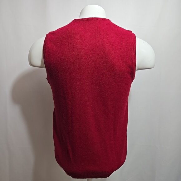 Vintage Revere Sweater Vest Mens Size Medium Red 100% Orlon 60s 70s Grandpa - Picture 3 of 7